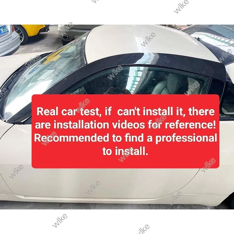 Par de molduras de panel de pilar de puerta superior de carbono real para Nissan 350Z 2003-2008 Foto 2 de 4