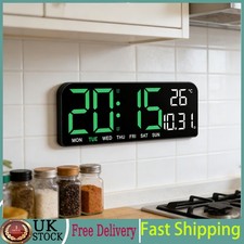 LED Wall Clock Digital Desk Clock Calendar Temperature Countdown Week Display