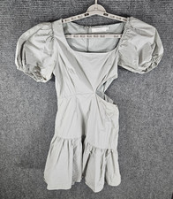 ASTR The Label Womens Small Dusty Sage Mayfair Cutout Short Sleeve Mini Dress
