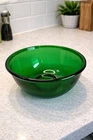 Anchor Hocking Mixing Bowl Forest Green Glass 6 Inch MCM Vintage