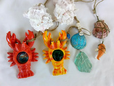 6 lot Coastal Beach Christmas Holiday Tree Ornaments ornament Holiday Decor
