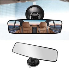Suction Cup Rear View Mirror for Car, HD Wide Angle Car Mirror with Anti Glare 