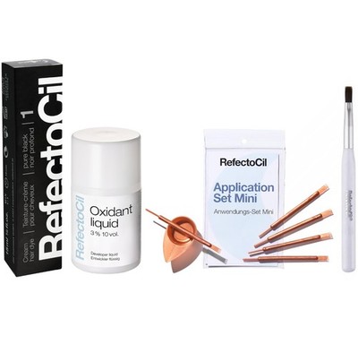 RefectoCil Black (#1) Hair Tinting Kit Includes 1 Fl Oz (Pack of 1), #1