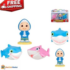 Colorful Toddler Bath Squirters Set - JJ and Shark Characters for Bathtime Fun