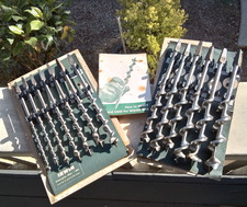 IRWIN Vintage 1961 AUGER BIT 13-pc D13 SHOP SET w Steel Clip Storage
