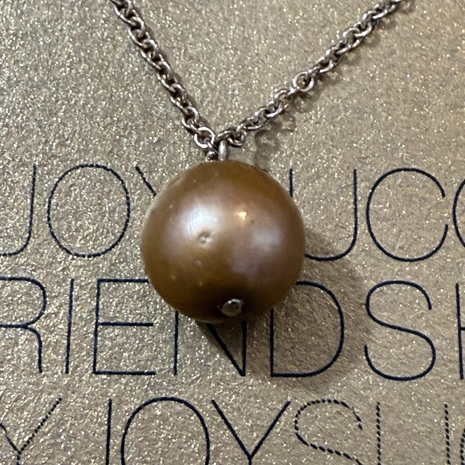 Collar Dogeared para Mujer Oro Patata Perla 18"" Oro Relleno Cadena 18kgf Foto 3 de 4