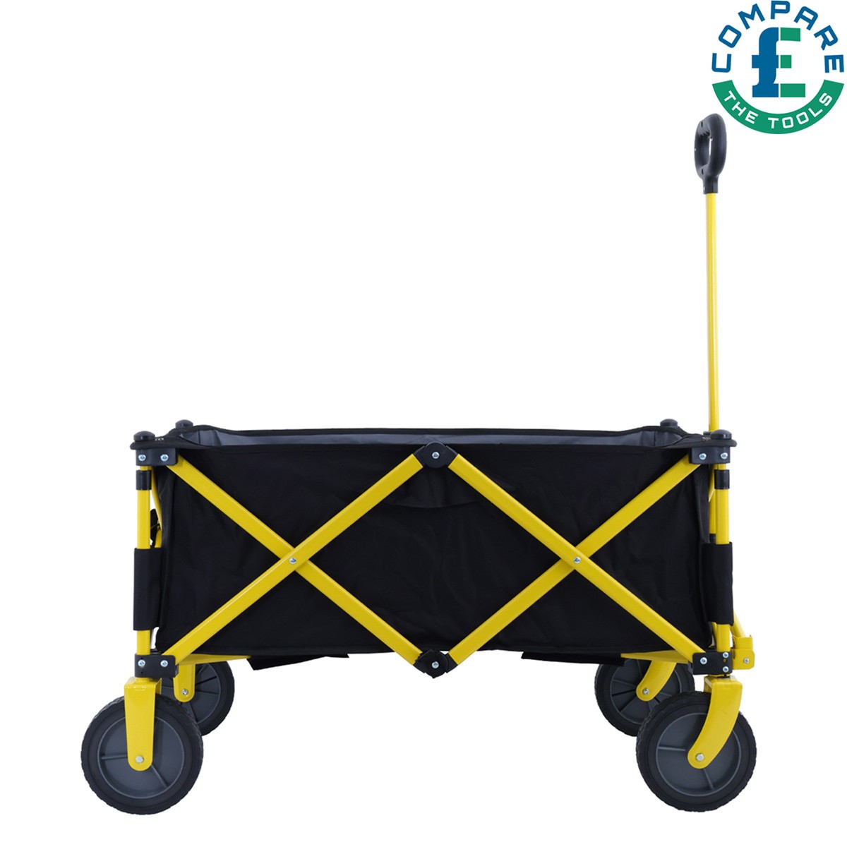 TOUGH MASTER Wagon Cart Trolley 70KG Capacity 360° Rotating Front Wheels 7""