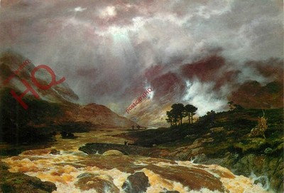 Picture Postcard:;Peter Graham, a Spate In the Higlands