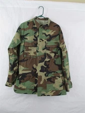 BDU Shirt/Coat Medium Long Hot Weather Ripstop Woodland Camo USGI Army
