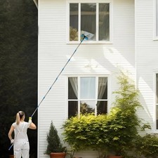13FT WATER FED WINDOW CLEANING POLE CLEANER EQUIPMENT EXTENSION BRUSH KIT