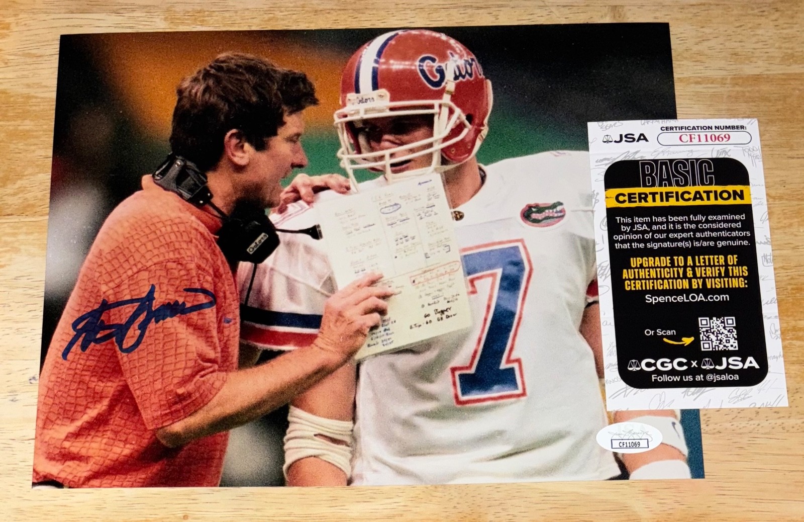Steve Spurrier Autographed Signed Florida Gators 8x10 Photo UF JSA N 