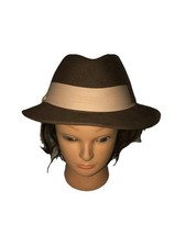 VINTAGE LANCASTER WOOL HAT BROWN USA