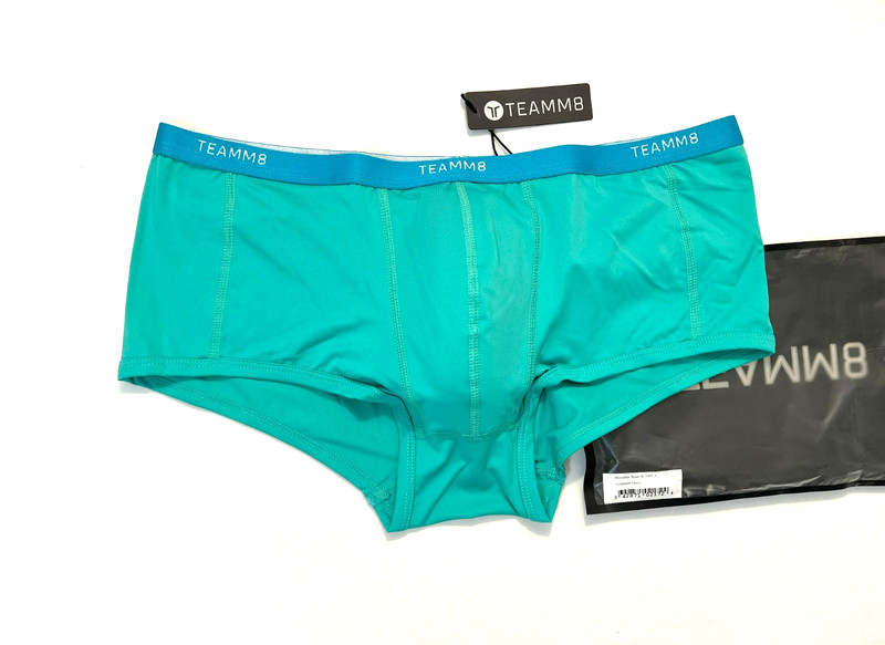 TEAMM8   Men's   Size L    Micro Max Swim Trunks- Teal - Square Cut (MAXOX-TL)