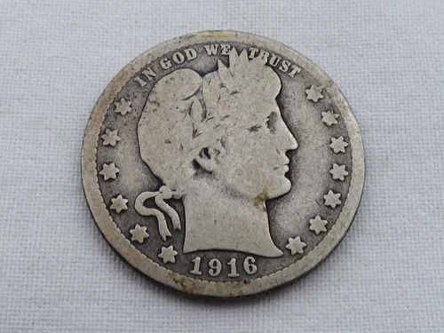 1916 D U.S. Barber Head Quarter GR-15