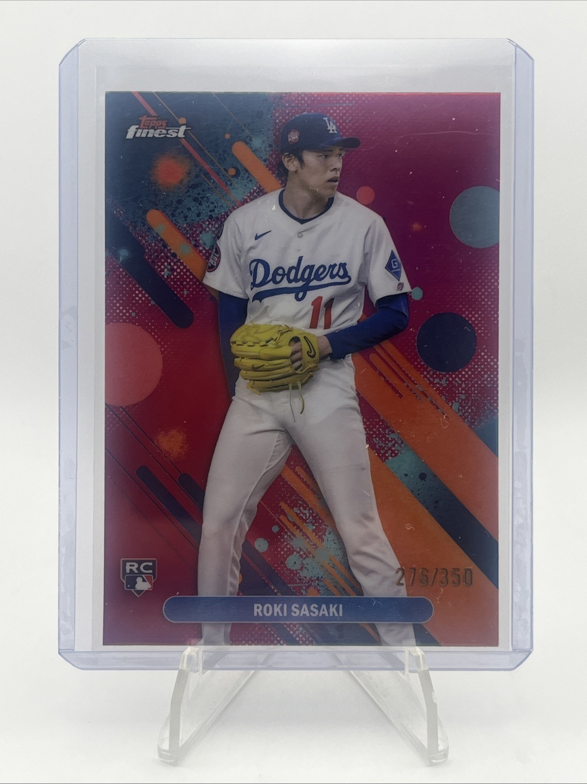 2025 Topps Finest - Common Roki Sasaki #40 Magenta Refractor /350 (RC)