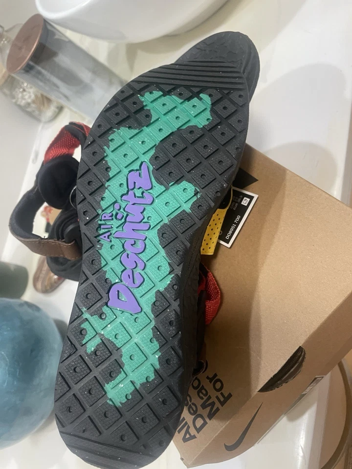 耐克 ACG Air Deschutz 黑色蓝绿色橙色黄色凉鞋女式男式 — 第 4/4 张图片