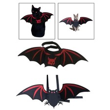 Divertido Disfraz Halloween Perro Ala de Murciélago Mascota Gato Vestir Ropa Decoración Conjunto