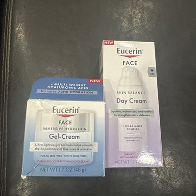 Eucerin Face Cream Immersive Hydration Face Gel Day Cream Lot Hyluronic Acid Gel