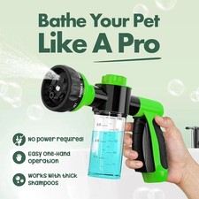 Pet Bath Soap Shampoo Dispenser Hose Sprayer Dog Cat Washing Grooming Tool