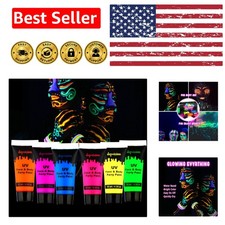 Neon Blacklight Reactive Face  Body Paint 6-Pack - Perfect for Parties  Events