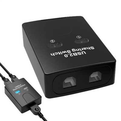 USB Switcher Adapter 2 Ports Shared Controller Splitter für Drucker USB 2.0 Hub