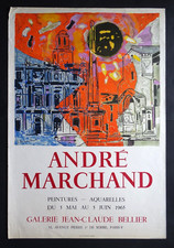 André MARCHAND Affiche originale de 1965 Exposition Paris lithographie Mourlot