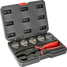YATO Crimpzangensatz 6-tlg. 0,5-16 mm&sup2; mit 5 Pressbacken Ratsche 220 mm