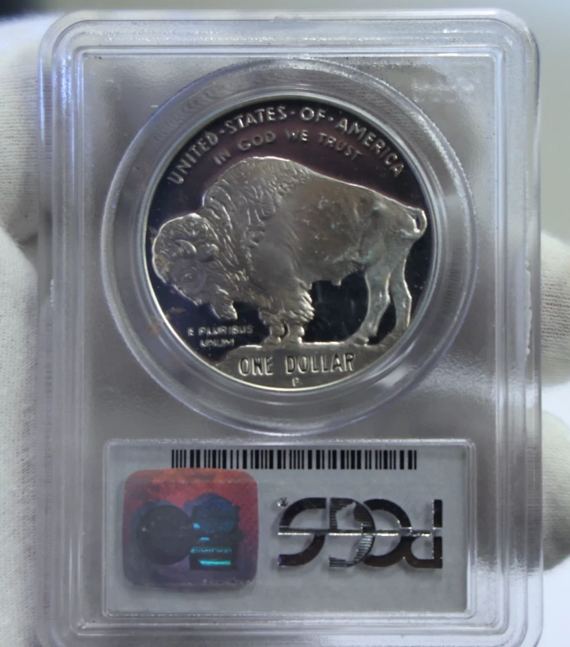 2001 US Buffalo Commemorative $1 PCGS PR69 DCAM - Image 2 of 2