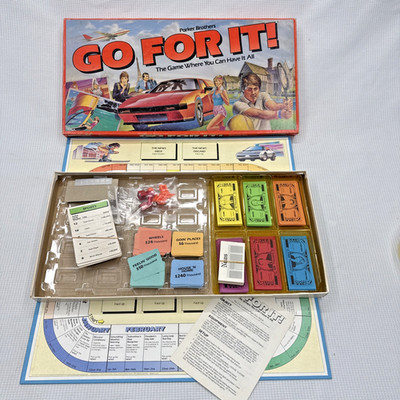 Vintage Go For It Parker Brothers 1985 Board Game Complete Great Condition #0018