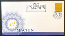 GB New Gold Foil �1 Machin Definitive 2017 Buckingham First Day Cover with SHS