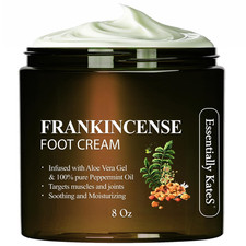 Frankincense Oil Foot Cream 8 Fl Oz - Fight Soreness and Stiffness in Tired Feet