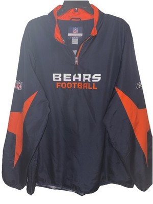 NEW! Chicago Bears Reebok Authentic Sideline Pullover 1/4 Zip Jacket Size XL NWT