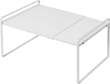 Nxconsu Expandable Cabinet Shelf 12’’D * 13.4-24.5’’W * 9.5’’H, White 