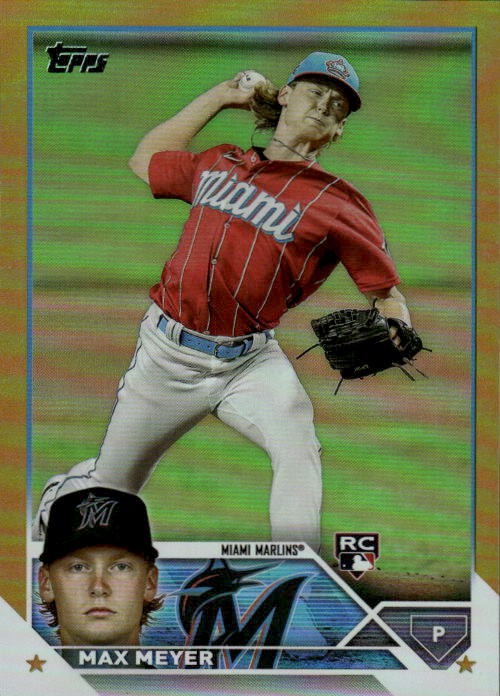 2023 Topps Max Meyer #388 Gold Foil Miami Marlins 25J