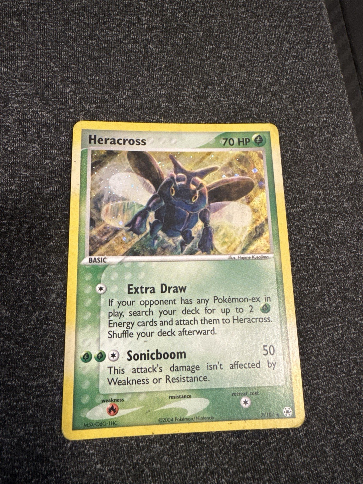 Pokémon TCG Heracross 7/101 EX Hidden Legends Holo Rare Near Mint Condition