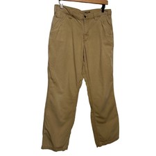 Carhartt Relaxed Fit Work Pants Mens Tan Utility Carpenter Trousers Size 32 x 32