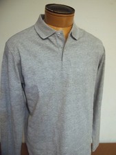 Ted Baker Cotton Blend Popcorn Stripe Long Sleeve Polo Shirt NWT L 165 Grey