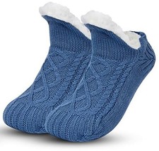 Unisex Fluffy Fuzzy Warm Slipper Socks for Men Women, Thick Fleece Lined Non-...