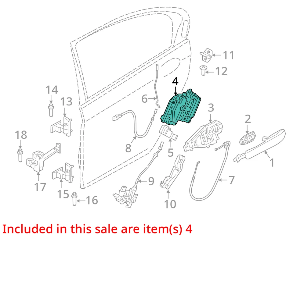BMW X1 X2 X5 X6 2014-2021 (F15 F16 F39 F48) CERRADURA PUERTA TRASERA DERECHA PESTILLO ACTUADOR Foto 3 de 4