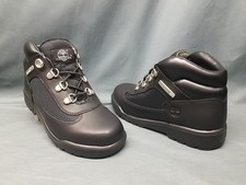 Timberland Youths Field Boot Mid Waterproof Triple Black Size 2.5 NEW NO BOX 