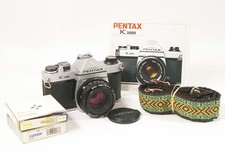 C21202 Pentax K1000 Manual Focus 35mm Film Camera 50mm Lens Works Perfect