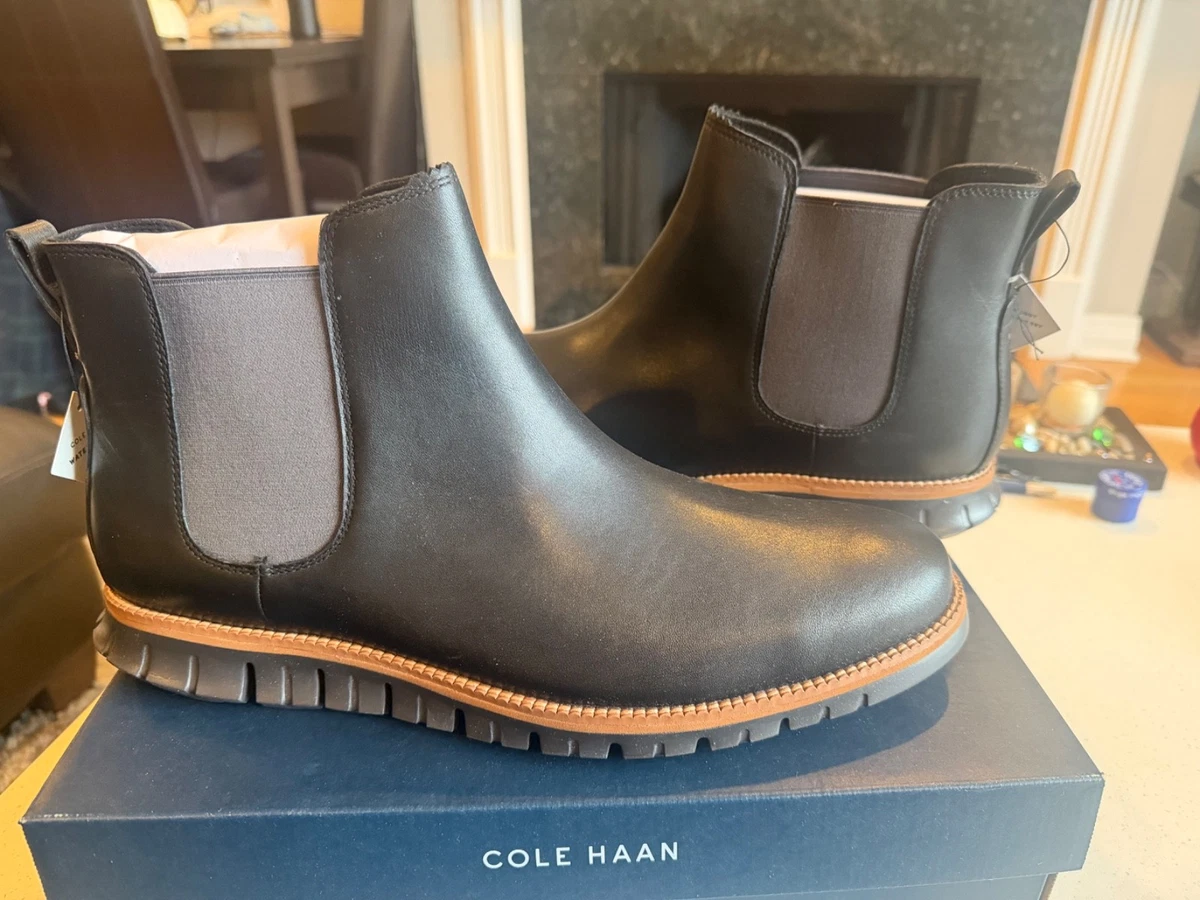 Cole Haan Mens York Chelsea WR Black Water Resistant Chukka Boots size 11.5 Mens Cole Haan Boots Black Leather Chukka Ankle C31927 Men main image 3