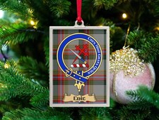 Edie Clan Scottish Tartan Background Ornament