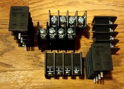 6 Stück Black 4 pin 8.25mm Screw Terminal Block Connector Barrier New (C3)