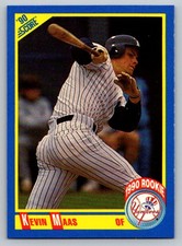 1990 Score #606 Kevin Maas Rookie Card New York Yankees. rookie card picture
