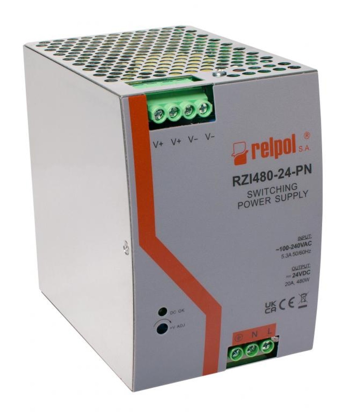 Switching Power Supply Industrial 90-264V AC 24V DC 20A 2616915