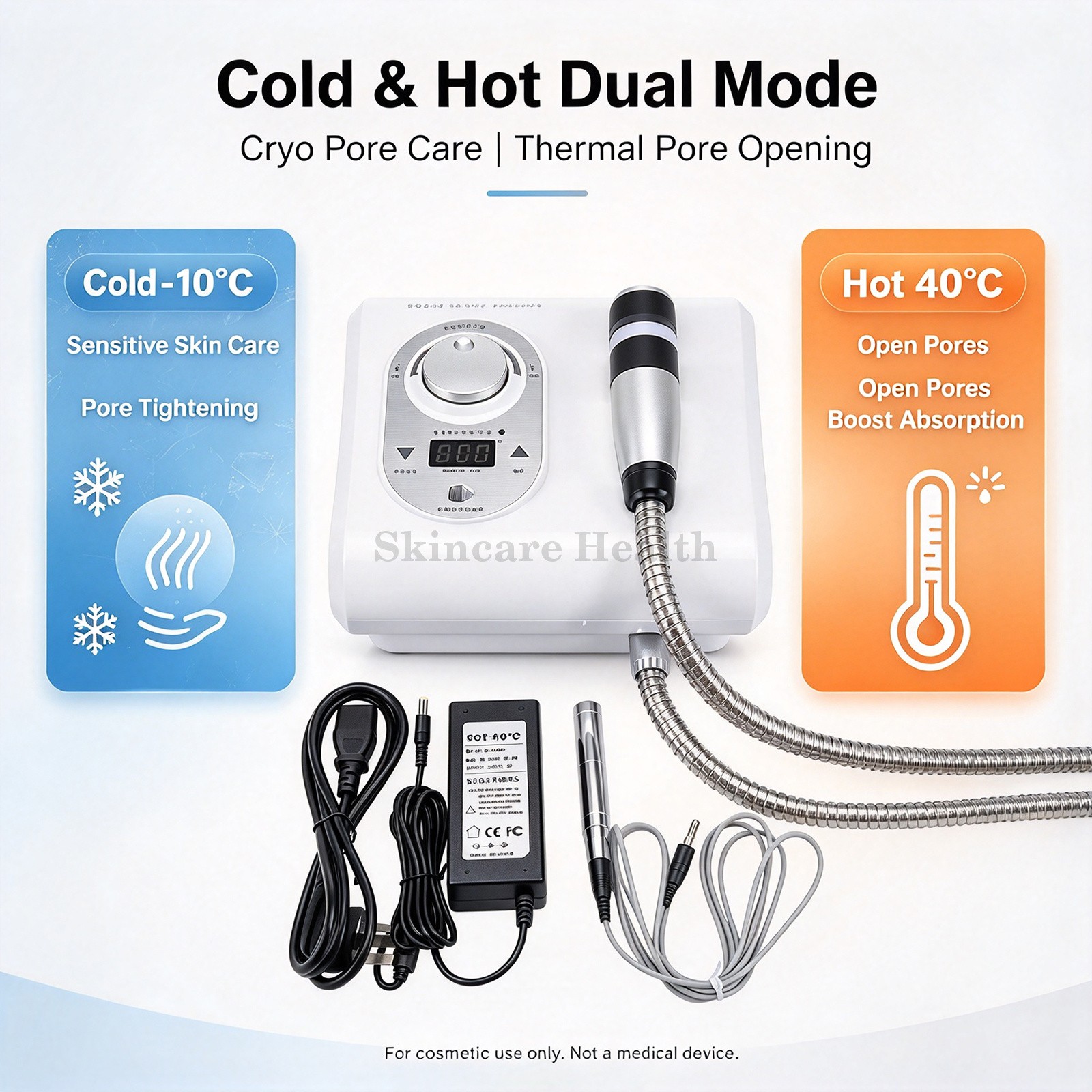 Cryo Cool Hot Electroporation Mesotherapy Skin Face Lifting Rejuvenation Machine - second product detail image