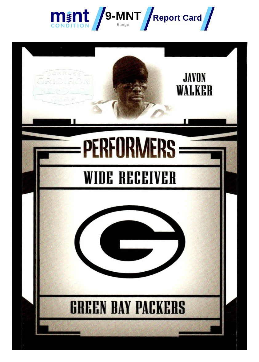 2005 DONRUSS GRIDIRON GEAR JAVON WALKER P-24 PERFORMERS SILVER /250 MCG 10