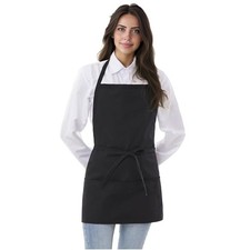 Chef Apron 3 Pocket Short Apron Adjustable Halter Apron Waitress 1 Pack Black