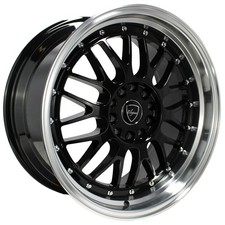 18x9 Elegant Wheels E28 Gloss Black Center With Machined Lip Rims 4pcs 18x9 Elegant Wheels E28 Gloss Black Center With Machined Lip Rims 4pcs